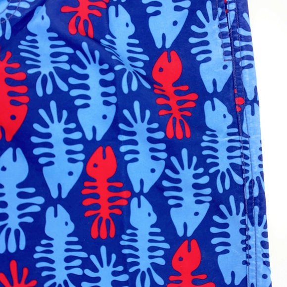 Southern Tide Sea Shore Fish Bone Swim Trunks - Picture 2 of 7
